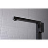 Elegant Square Brass Chrome Black Freestanding Bathtub Faucet 
