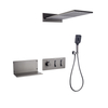 Modern High Quality 3 Functions Big Sprayer Shower Brass Body Rain Waterfall Bathroom Shower Set
