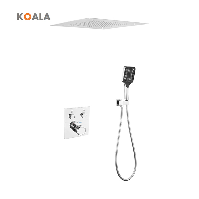 Premium Luxurious Bathrooms Modern Function Brass Shower Set 