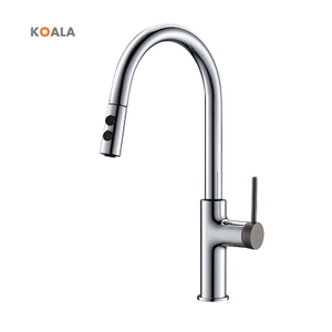 High Quality Single Handle Brass Mixer Stainless Steel Faucet Pull-Down Deck Mounted Kitchen Tap