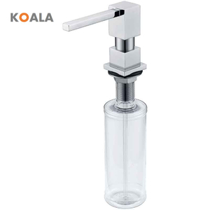 Bathroom Kitchen Sink Stainless Steel Plastic Liquid Soap Dispenser 