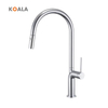Modern Design Chrome 360 Degree Rotation Brass Pull Down Kitchen Faucet Electroplated Hot Cold Mixer Sink Tap