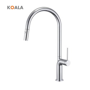 Modern Design Chrome 360 Degree Rotation Brass Pull Down Kitchen Faucet Electroplated Hot Cold Mixer Sink Tap