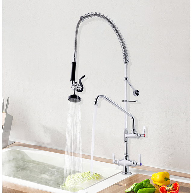 Professional Commercial Grade Pre Rinse Unit Kitchen Faucet for Restaurants