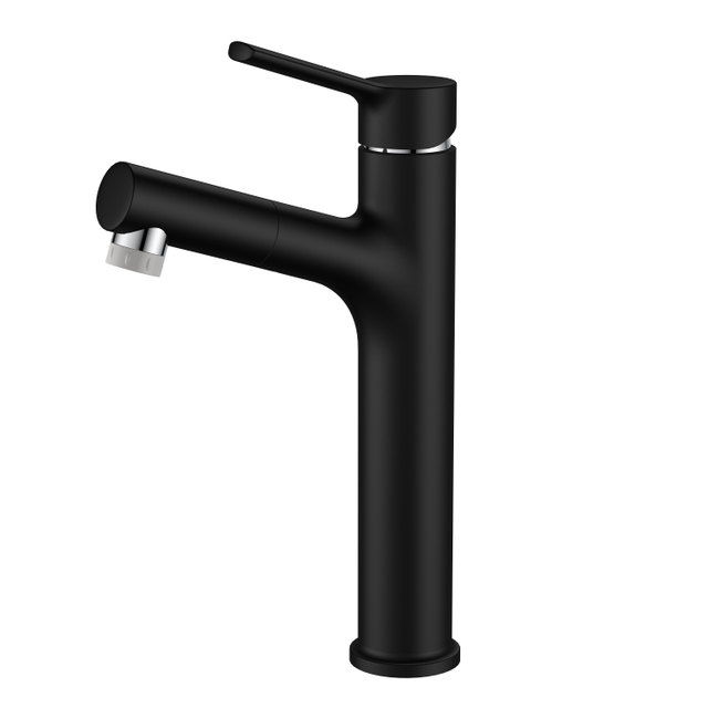 Wholesale Bathroom Sink Single Hole Tap Tall Chrome Water Faucet Pull out Basin Mixer Faucet with Sprayer
