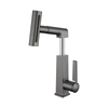 Fashionable Multi Functional Simple Style Single Hole Zinc Alloy Pull out Basin Bathroom Faucet