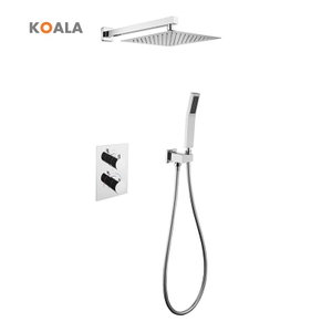 Modern Bathroom Stylish Black Waterfall Shower Faucet Set 