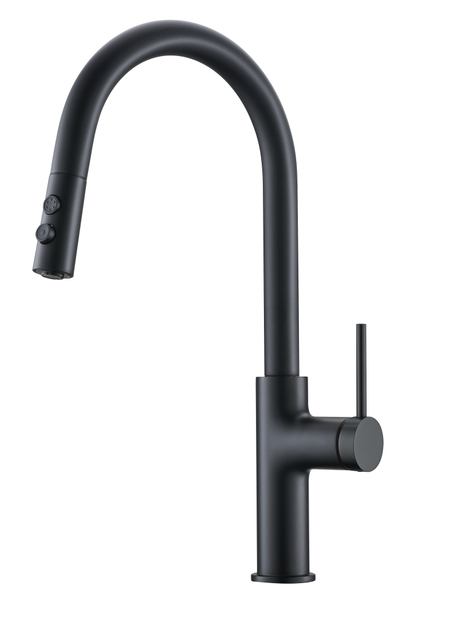 High Quality Single Handle Brass Mixer Stainless Steel Faucet Pull-Down Deck Mounted Kitchen Tap