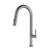 Modern Matt Black Plating Hot Cold Water Supply Kitchen Mixer Tap Deck Mounted Single Hole Pull out Kitchen Sink Faucet