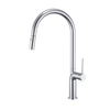 Modern Design Chrome 360 Degree Rotation Brass Pull Down Kitchen Faucet Electroplated Hot Cold Mixer Sink Tap