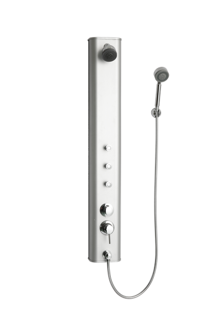 Bathroom Massage Shower Sets Round Top Rainfall Wall Mounted Dual Handle Bathroom Rain Shower Panel