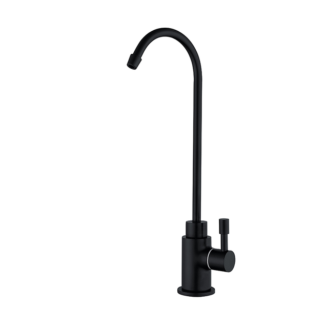 Simple Style Smooth Lines Fashionable Stainless Steel Kitchen Faucet Tap with Built-in Water Filter System