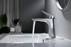 Modern Matte Black Bathroom Sink Faucet Mixer Tap Single Handle Brass Basin Mixer Hot and Cold Water Mixer
