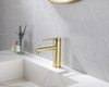 Hot Sale Modern Matte Black Single Hole Solid Brass Construction Bathroom Basin Sink Faucet