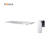 Dual Purpose Shelf Widespread Waterfall Wall Mounted Chorme Barss Basin Bathroom Faucet