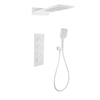 Wholesale Bathroom Brushed Nickel Rainfall Thermostatic LED 16 Inch Ceiling Mount Shower System