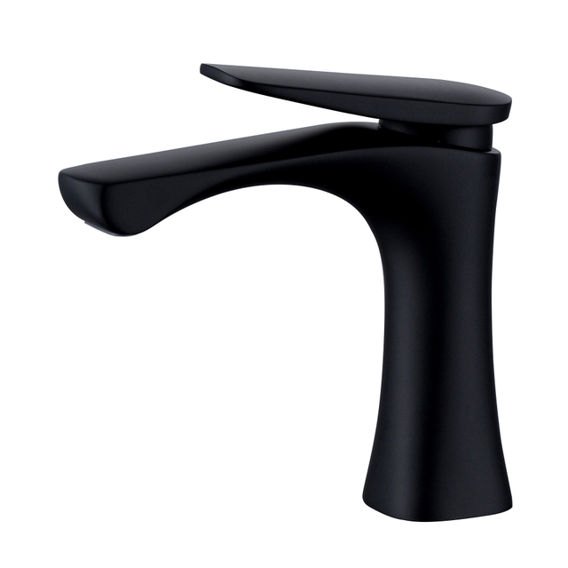 Simple Design Single Hole Farmhouse Bathroom Basin Mixer Faucet Brass Main Body Water Drop Basin Faucet