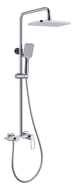 Wall Mount Rainfall Chrome Rain Shower Faucet Set Chrome Wall Mount Shower Faucet