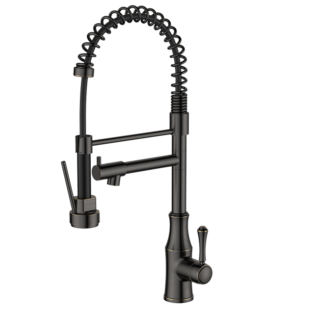 Brass Stainless Steel Brushed Black Pull Down Kitchen Sink Faucets Pull Dwon Spring Kitchen Faucet