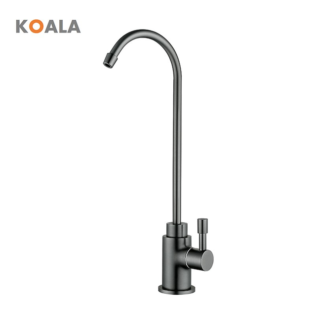 Simple Style Smooth Lines Fashionable Stainless Steel Kitchen Faucet Tap with Built-in Water Filter System