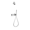 Stylish Elegant Black Finish Concealed Thermostatic Shower System 