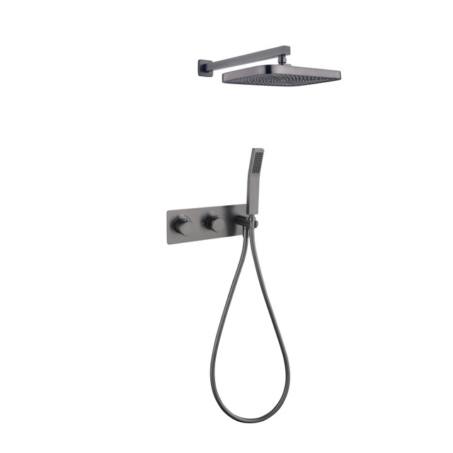 Factory Price Copper Circular Wall Mounted Concealed Shower Head Shower Faucet Set 