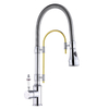 Pull Down Spray Kitchen Purified Water Sink Mixer Faucets Brass Deck Mounted Faucet Rotate 360 Degrees Solid Contemporary