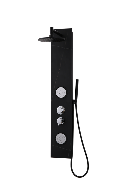 Stainless Steel Massage SPA Rain Bathroom Wall Mount Shower Column Screen Panel