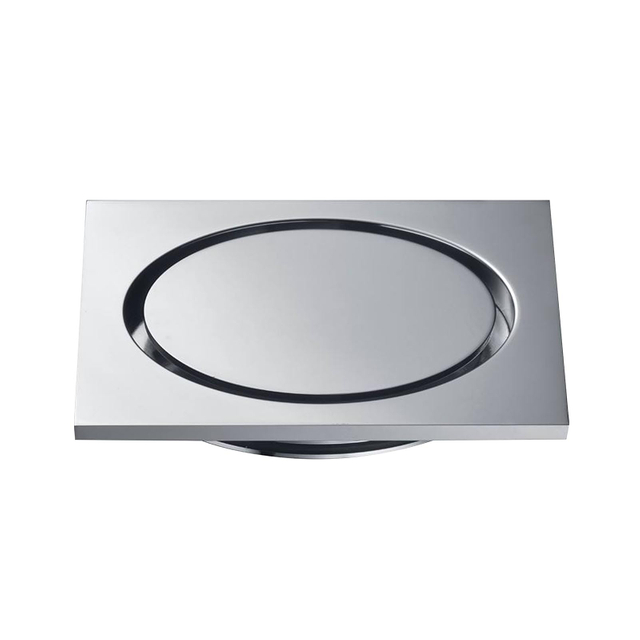 Stainless Steel Square Bathroom Drainer Rustproof Shower Floor Trap Drains with Removable Grate Strainer