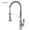 Modern Design Single Hole Zincclad Brass Pull Down Kitchen Faucet with Sprayer Long Neck Kitchen Tap