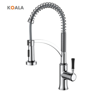 Modern Design Single Hole Zincclad Brass Pull Down Kitchen Faucet with Sprayer Long Neck Kitchen Tap