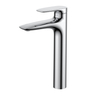 Fashion High Style Black Bathroom Single Handle Brass Lengthen Washbasin Tap Deck Mounted Basin Mixer Faucet