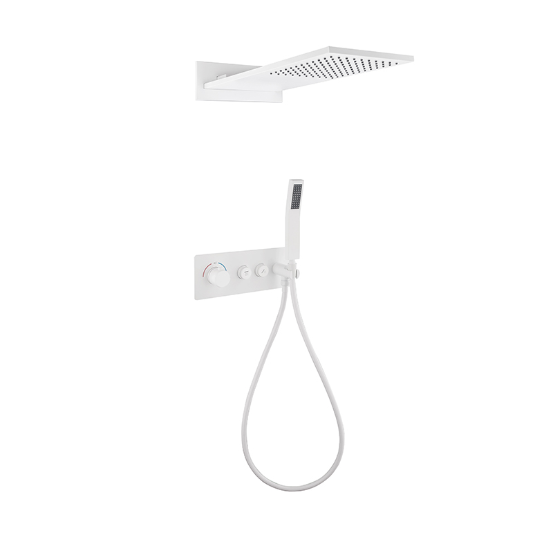 飞雨横装两按键白色方