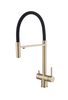 High Quality Simple Style Filter Function Dual Handle Pull Down Brass Kitchen Faucet